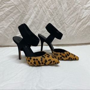 Steve Madden Leopard Print Ankle Strap Heels Size 8.5